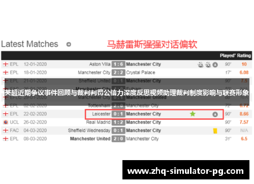 英超近期争议事件回顾与裁判判罚公信力深度反思视频助理裁判制度影响与联赛形象